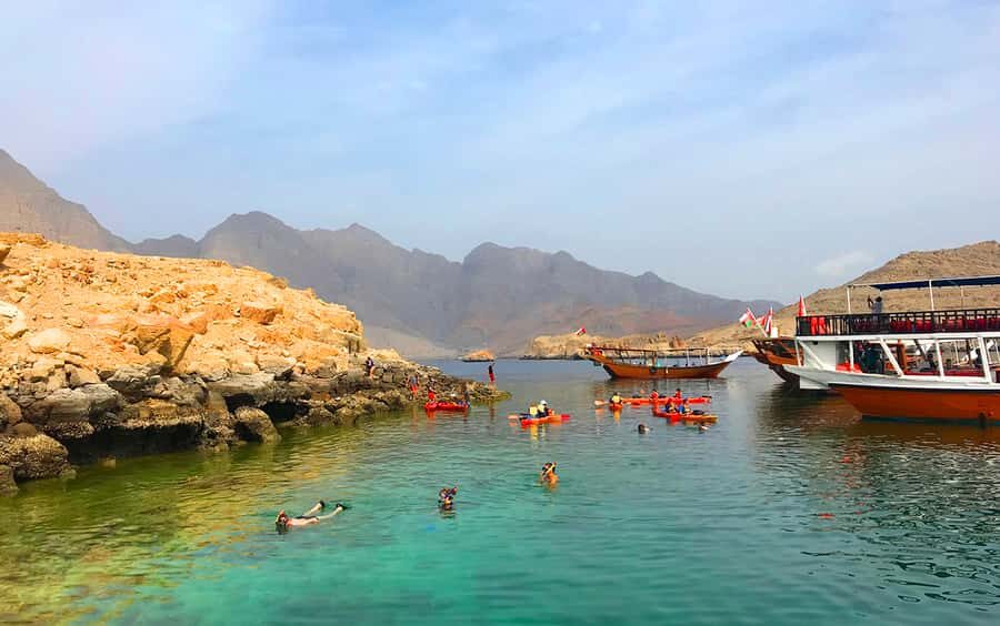 From Dubai: Musandam Khasab Tour with Boat Trip and Safari - The dhow cruise to Khor Sham: fjords, dolphins, and Telegraph Island