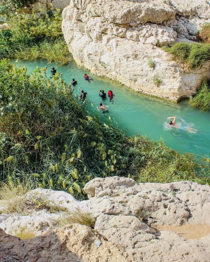From Muscat:Private Wadi Shab and Bimmah SinkHole Tour - Fins Beach: the relaxing counterweight