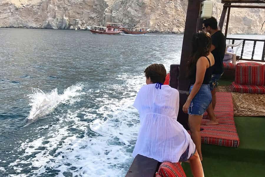 From Ras Al Khaima : Dolphin Watching and Jabal Harim Safari - Food and comfort on the water