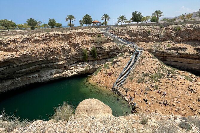 Full Day Private Tour to Wadi Shab and Bimmah Sinkhole - Wadi Shab: emerald pools, caves, cliffs, and swim breaks