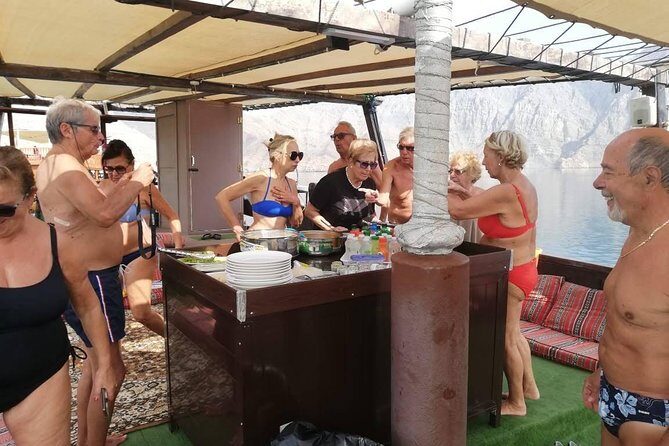 Khasab Dhow Cruise Full day, Buffet Lunch on Board, swimming - Meeting point and timing: how the day starts and ends