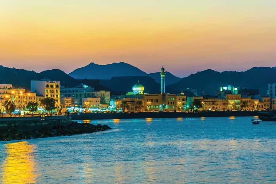 Muscat Nights: Local Dinner & City Lights from Muscat - Mohammed Al Ameen Mosque: illuminated views, but don’t count on entry