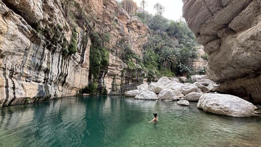 Muscat: Wadi Mibam Private Full Day Tour by 4x4 car - Lunch in Wadi Tiwi: local food, plus one seasonal note