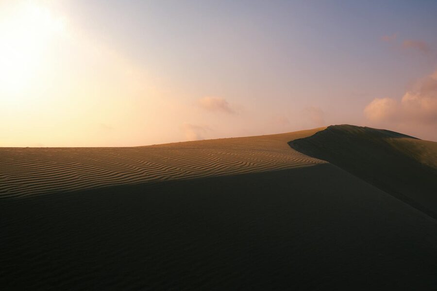Rippled desert dunes in the Sharqiya Sands