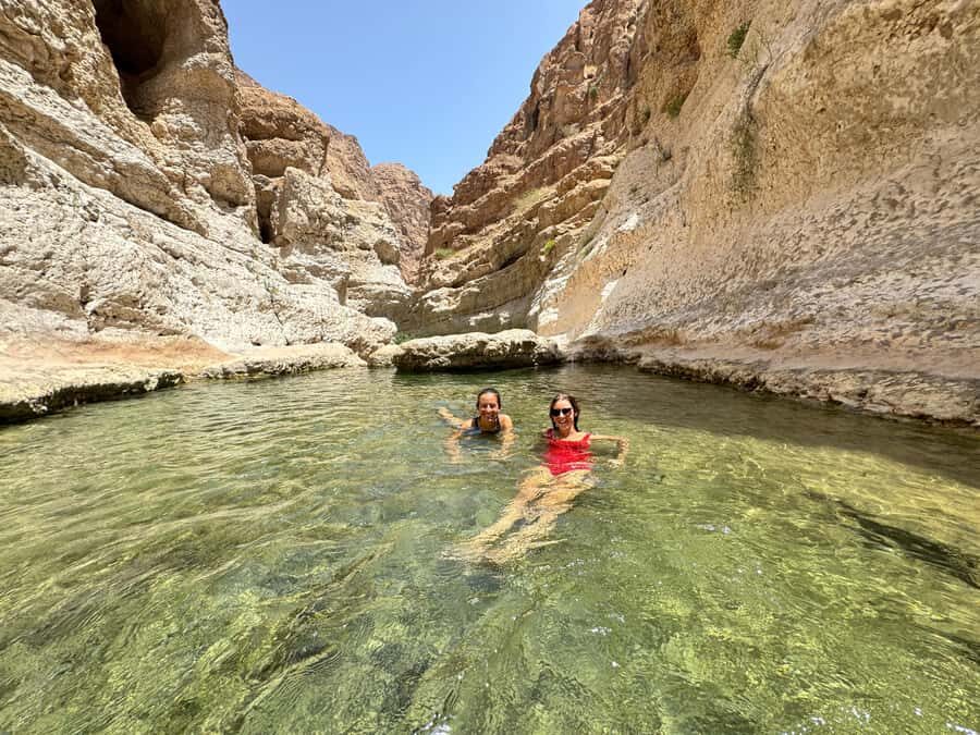 Oman’s Hidden Gems: Wadi Shab & Bimmah Sinkhole - Life jackets, water shoes, and winter water temps