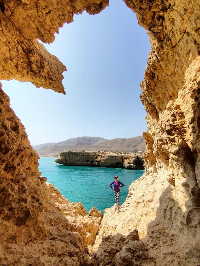 Wadi Shab &Bimmah Sinkhole &Heart shaped Cave &Pebble Beach - Heart-shaped Cave and Pebble Beach: photo time with texture