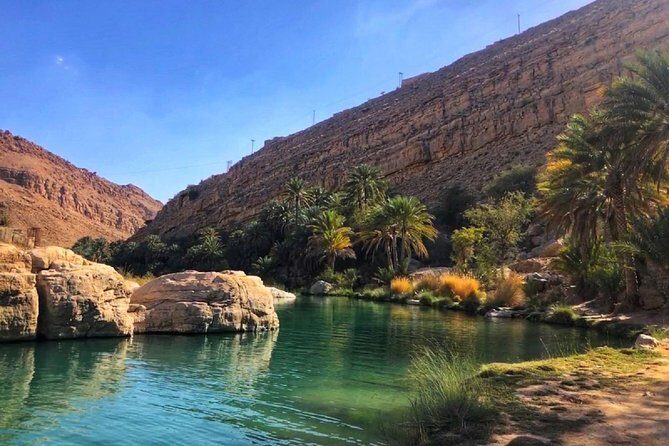 Wahiba Sands and Desert Safari from Muscat - Stop 2: Wadi Bani Khalid pools, swims, and a walk you can actually handle
